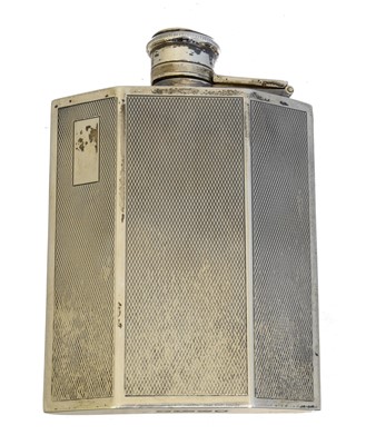 Lot 162 - An Elizabeth II silver hip flask