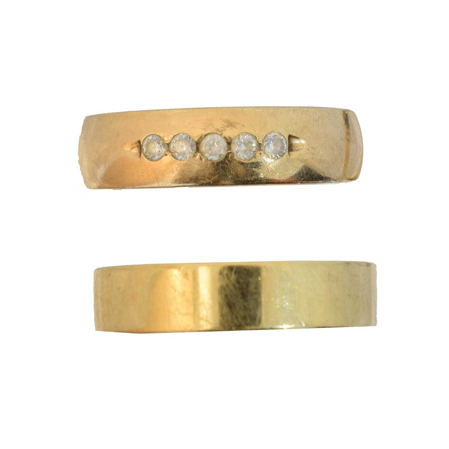 Lot 71 - Two band rings