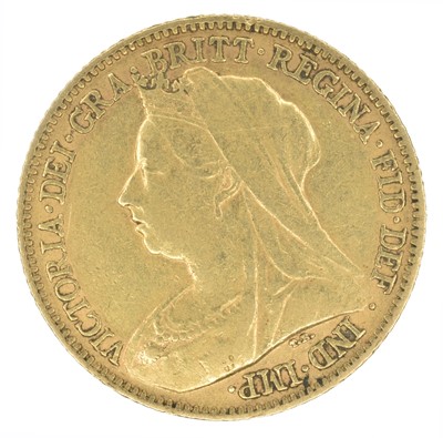 Lot 69 - Queen Victoria, Half-Sovereign, 1900.