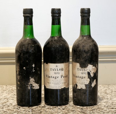 Lot 41 - Three bottles of Taylors 1970's vintage port