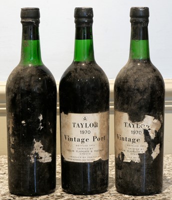 Lot 61 - Three bottles of Taylors 1970's vintage port
