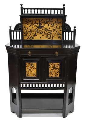 Lot 333 - Victorian Aesthetic Movement Ebonised Side Cabinet