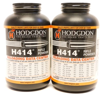 Lot 387 - Two x 1lb containers of Hodgdon smokeless powder H414	LICENCE REQUIRED