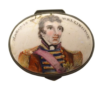 Lot 197 - Enamel snuff box Marquis of Wellington