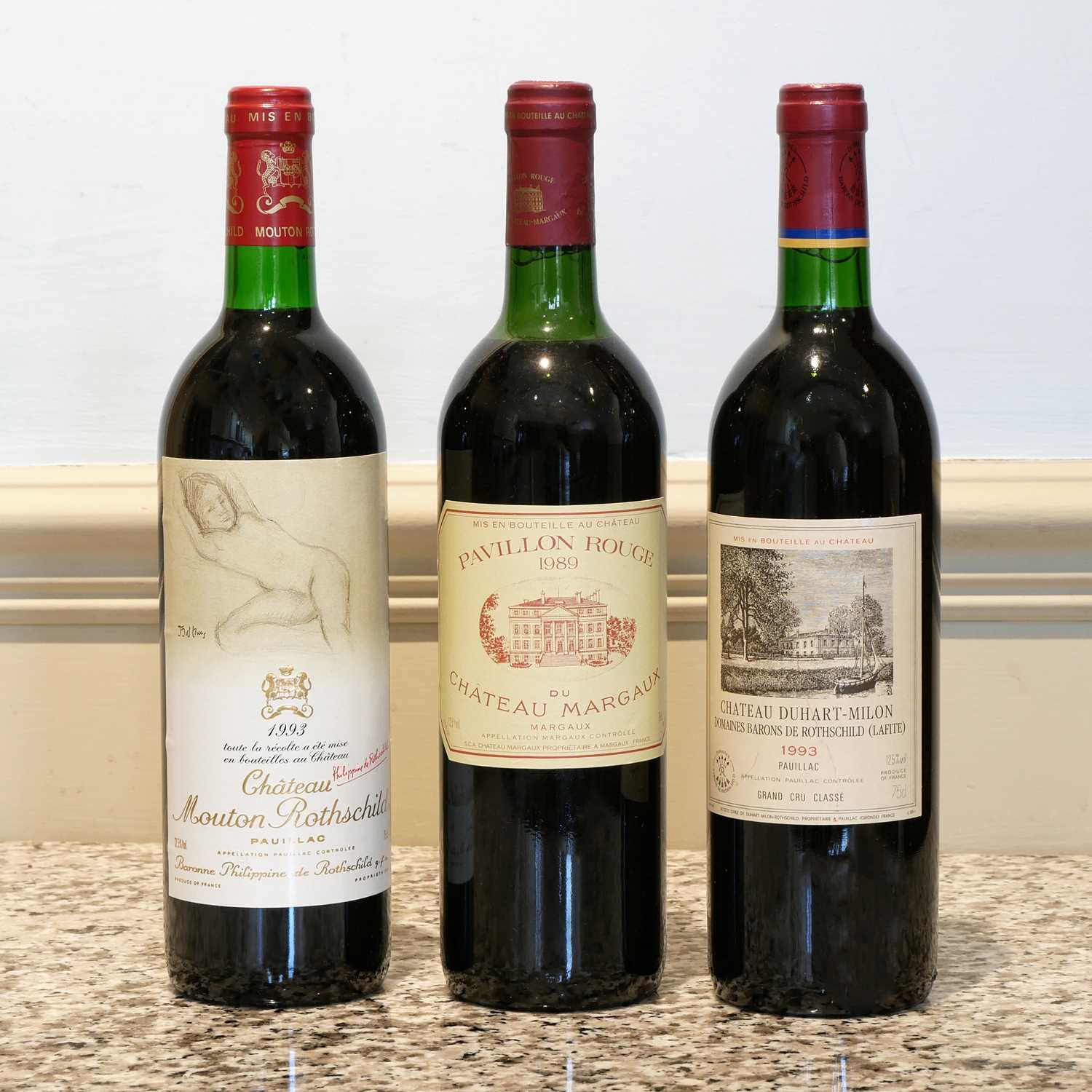 Lot 9 - 3 bottles Classic Collection of very fine Classified Claret including Mouton Rothschild