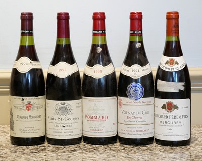 Lot 18 - 5 bottles mixed Lot fine and good, mature Red Burgundy