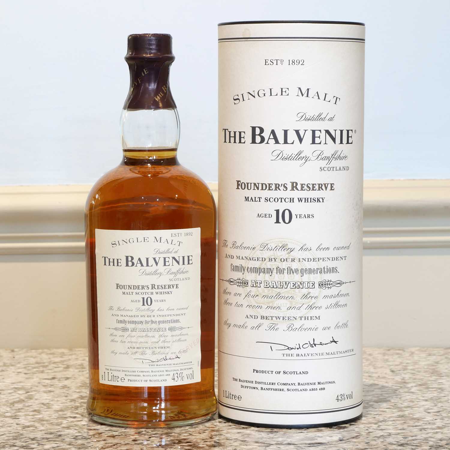 Lot 59 - 1 Litre bottle Balvenie ‘Founders Reserve’