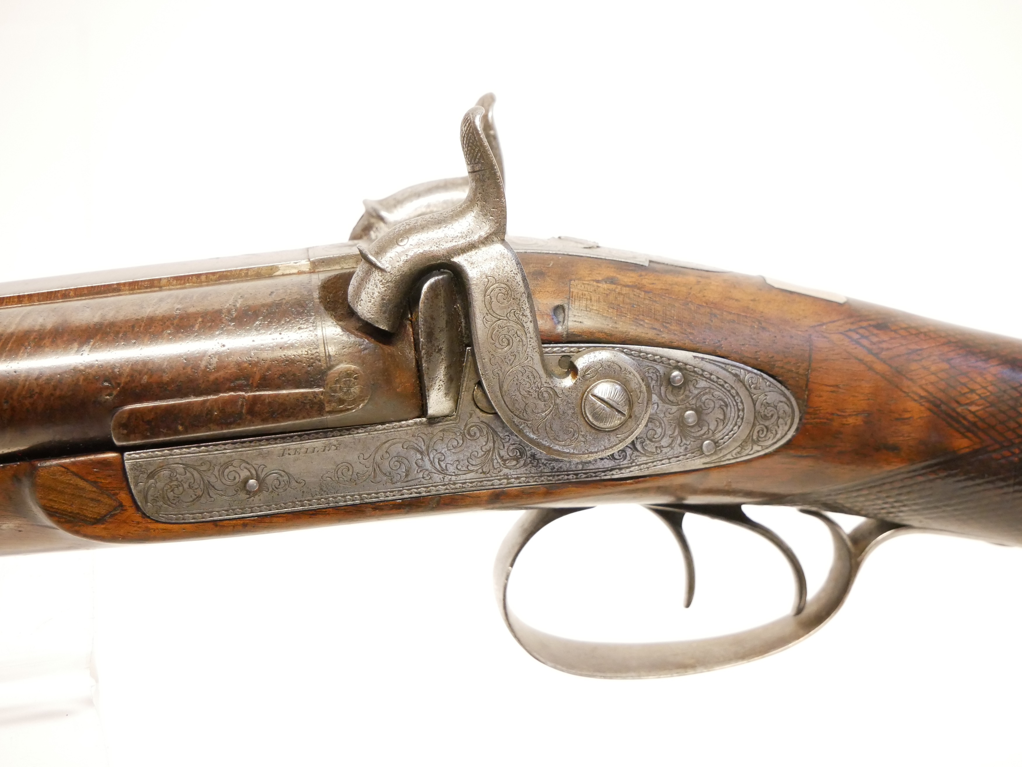 Lot 32 Reilly percussion 10 bore double barrel side