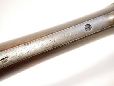 Lot 118 - Samuel Higham Owestry percussion 14 bore double barrel side by side shotgun