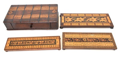 Lot 192 - Four 19th Century Cribbage Boards