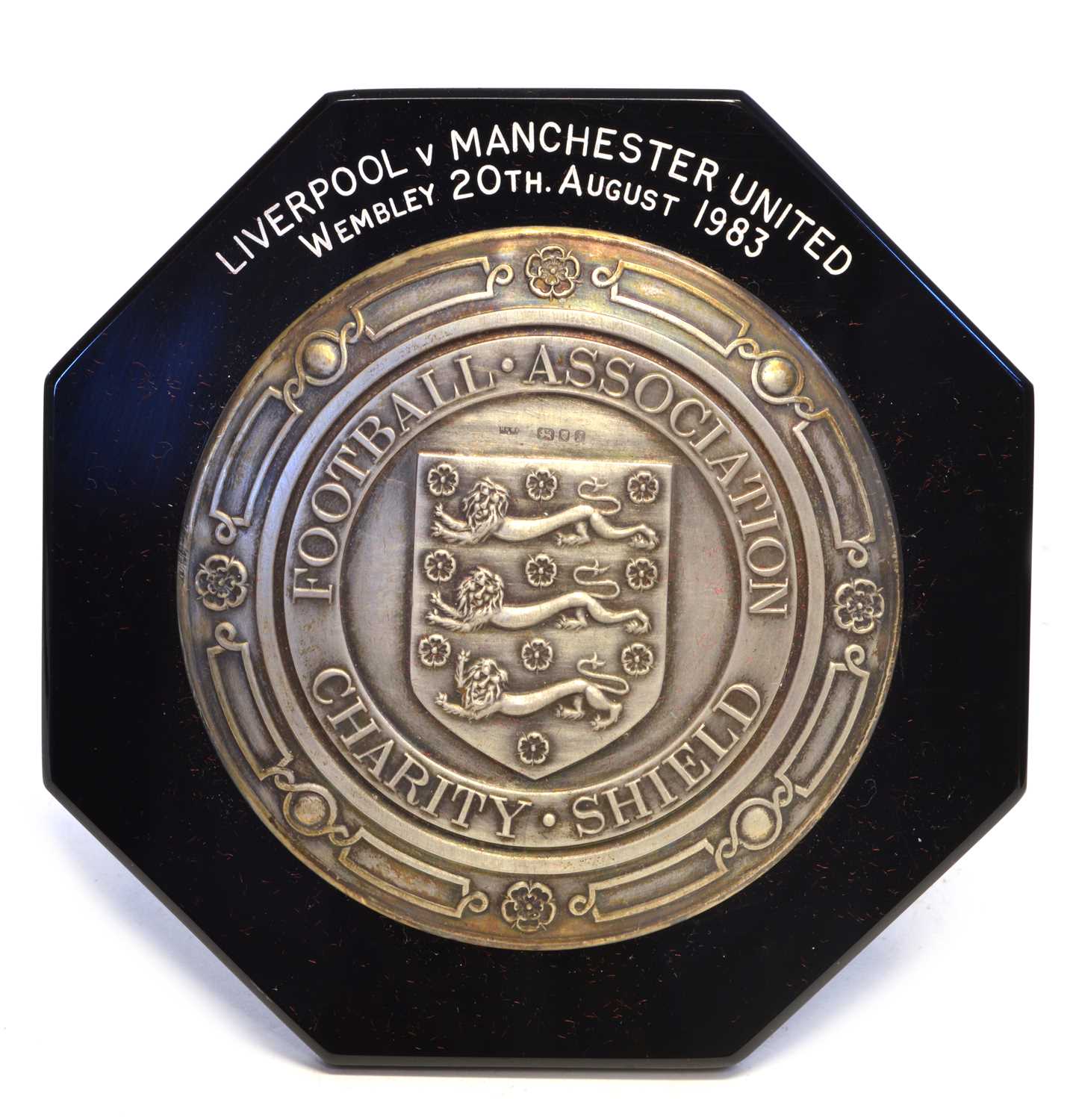 Lot 1 - FA Charity Shield silver plaque by Mappin & Webb