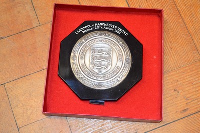 Lot 1 - FA Charity Shield silver plaque by Mappin & Webb
