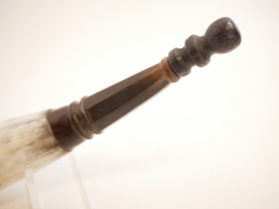 Lot 273 - 21st century Scrimshaw horn with display stand