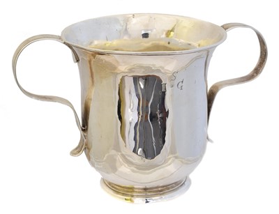 Lot 97 - A George II silver loving cup