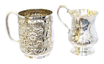 Lot 112 - Two Victorian silver mugs