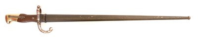 Lot 427 - M1874 modified Gras rifle bayonet