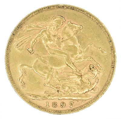 Lot 89 - Queen Victoria, Sovereign, 1897, Melbourne Mint.