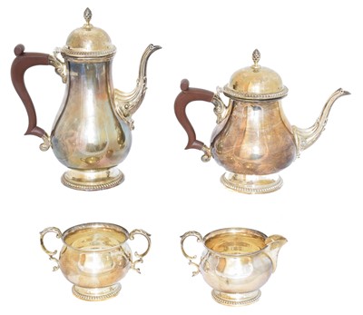 Lot 123 - An Elizabeth II silver four piece tea set