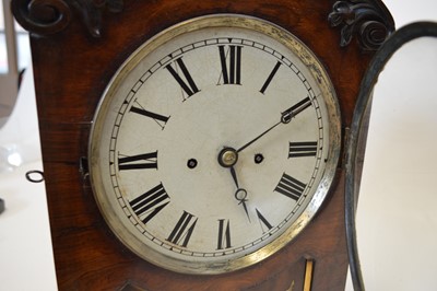 Lot Regency Rosewood and Brass Inlaid Double Fusee Bracket Clock