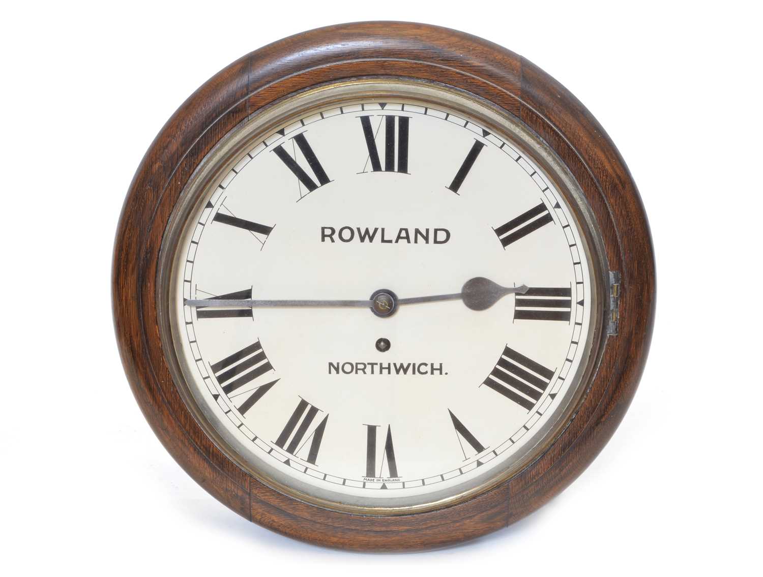 Lot Rowland, Northwich, Single Fusee Wall Clock