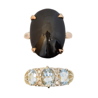 Lot 149 - Two gem set dress rings