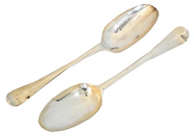 Lot 101 - Two mid 18th century silver table spoons