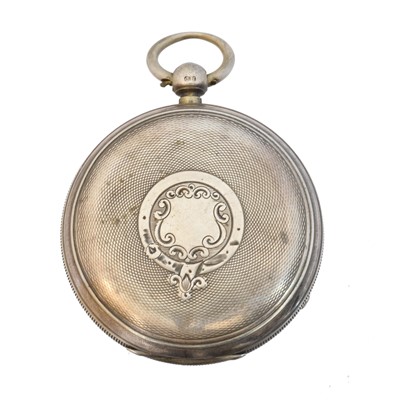 Lot 185 - A late Victorian silver open face pocket watch