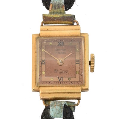 Lot 114 - An 18ct gold wristwatch