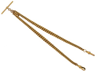 Lot 107 - A 9ct gold Albert chain