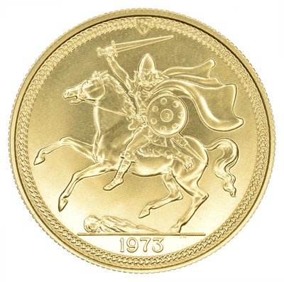Lot 82 - Queen Elizabeth II, Two Pounds (Double Sovereign), 1973, Isle of Man.