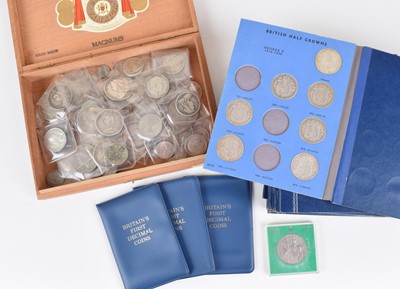 Lot 126 - One box of historic British silver and later coinage.