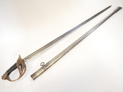 Lot 198 - Modern replica of a 1896 French Cavalry officers sword and scabbard