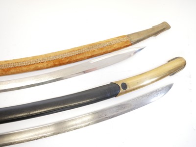 Lot 200 - Modern replica of an 1803 pattern sabre and scabbard and an Indian sabre.
