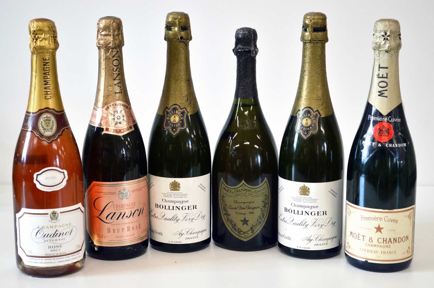 Lot 29 - 6 bottles Fine Champagne to include Dom Perignon