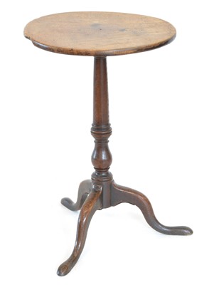 Lot 345 - George III Oak Tripod Wine Table