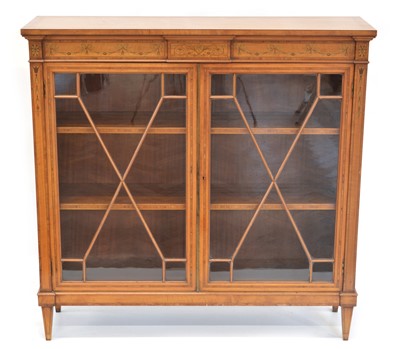 Lot 274 - Edwardian Sheraton Revival Display Cabinet
