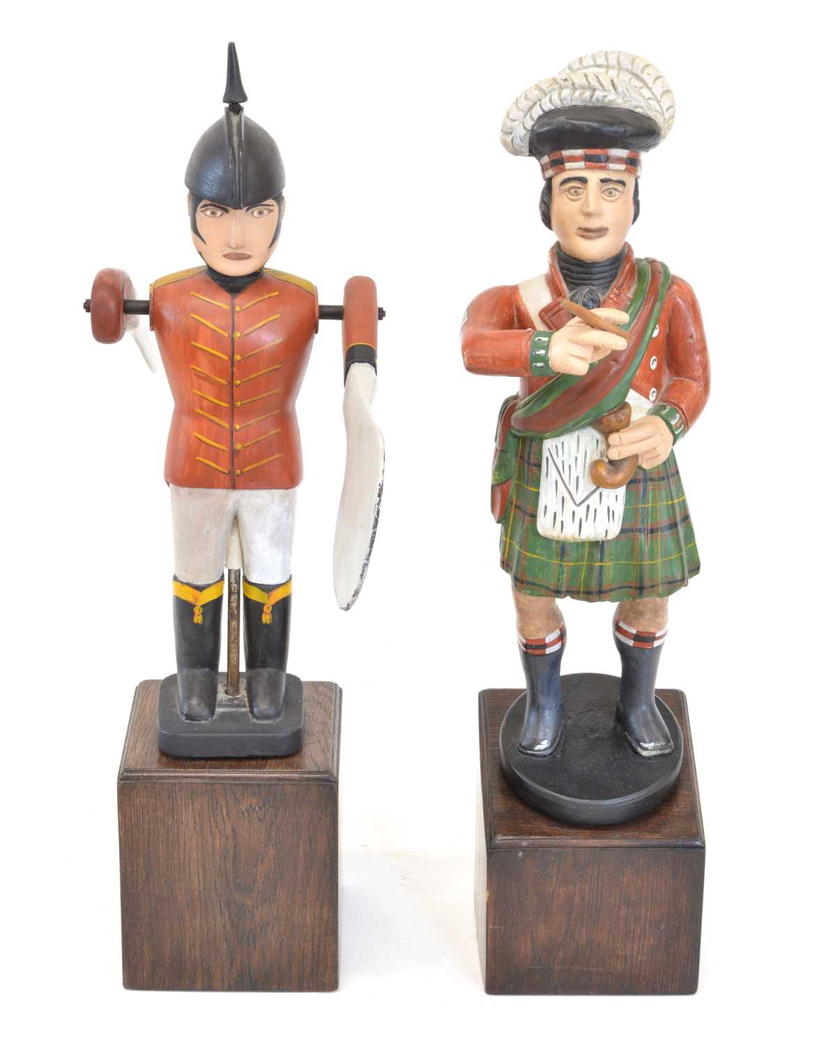 Lot Two Painted Wood Advertising Figures