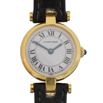 Lot 171 - An 18ct gold Cartier Ronde quartz wristwatch