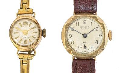 Lot 126 - Two 9ct gold wristwatches