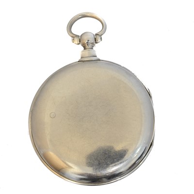 Lot 187 - A late Victorian silver pair cased pocket watch