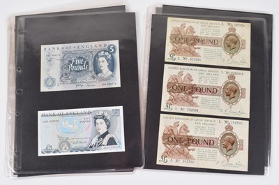 Lot 13 - Good selection of Bank of England banknotes (quantity).