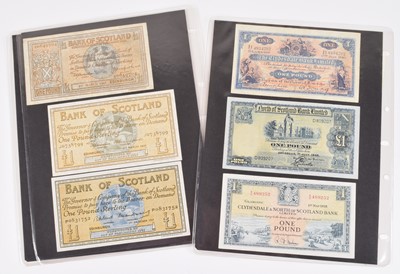 Lot 14 - Assortment of various Scottish banknotes in sleeves (quantity).
