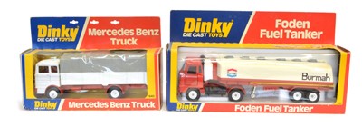 Lot 59 - Dinky Toys Foden Fuel Tanker & Mercedes Benz Truck