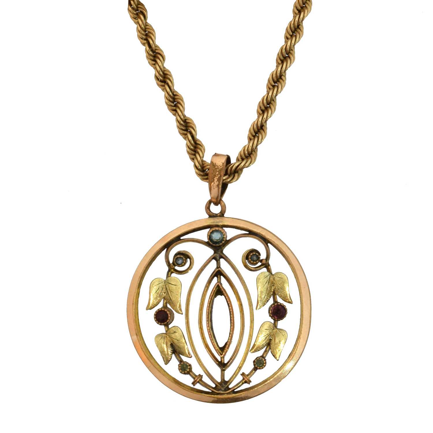 Lot 30 - A gold plated pendant