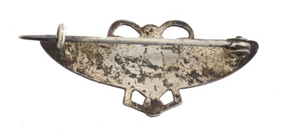 Lot 18 - An early 20th century silver enamel scarab brooch