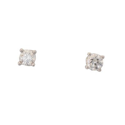 Lot 56 - A pair of 9ct gold diamond stud earrings