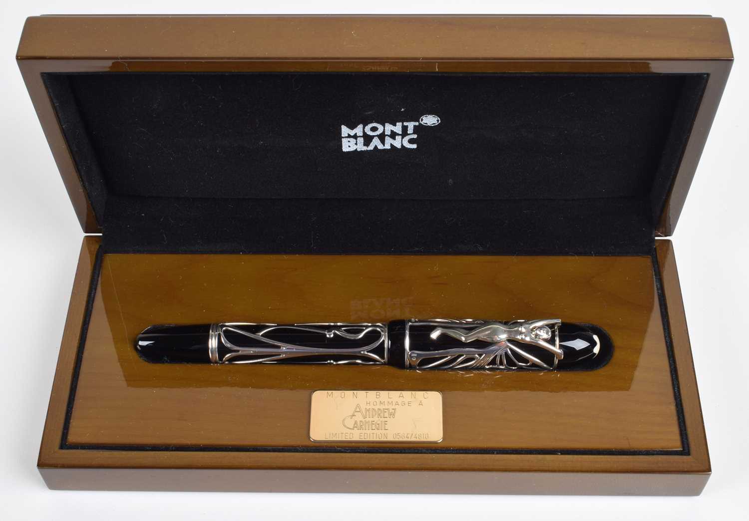 Lot 62 - Montblanc, Andrew Carnegie, limited edition fountain pen with box and certificate.