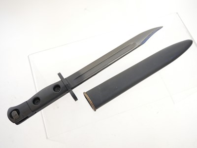 Lot 256 - British SLR rifle bayonet and scabbard