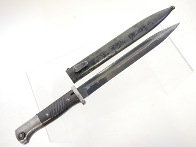 Lot 260 - German Third Reich WWII 84/98 Waffenamt stamped bayonet and scabard