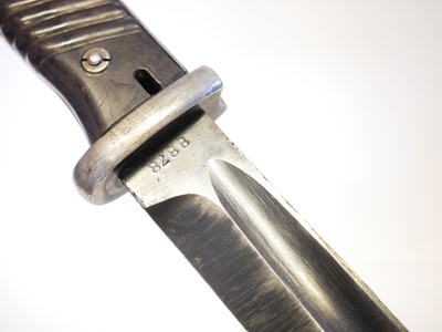 Lot 260 - German Third Reich WWII 84/98 Waffenamt stamped bayonet and scabard